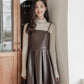 Pleather Mini Cami Dress (2 Colors)
