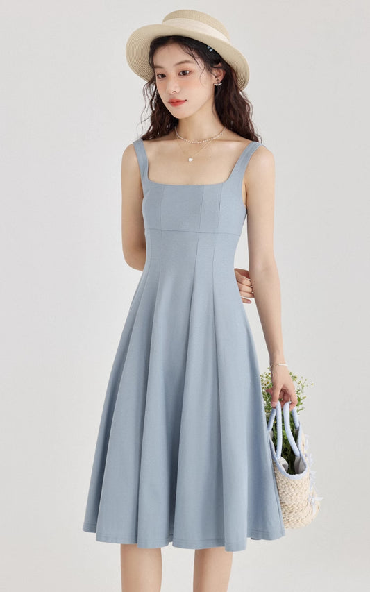 Periwinkle Cami Midi Dress (Blue)
