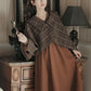 Plaid Capelet (Brown)