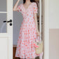 Strawberry Girl Midi Dress (Pink)