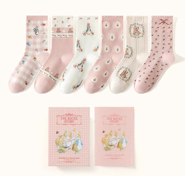 Peter Rabbit Socks Gift Box (Pink)