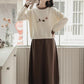 Waffle Knit Flower Sweater (2 Colors)