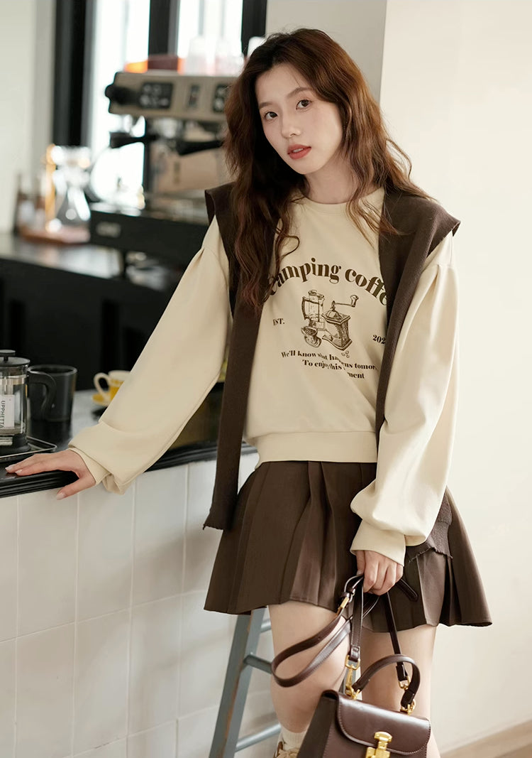 Camping Coffee Sweatshirt (Cream)