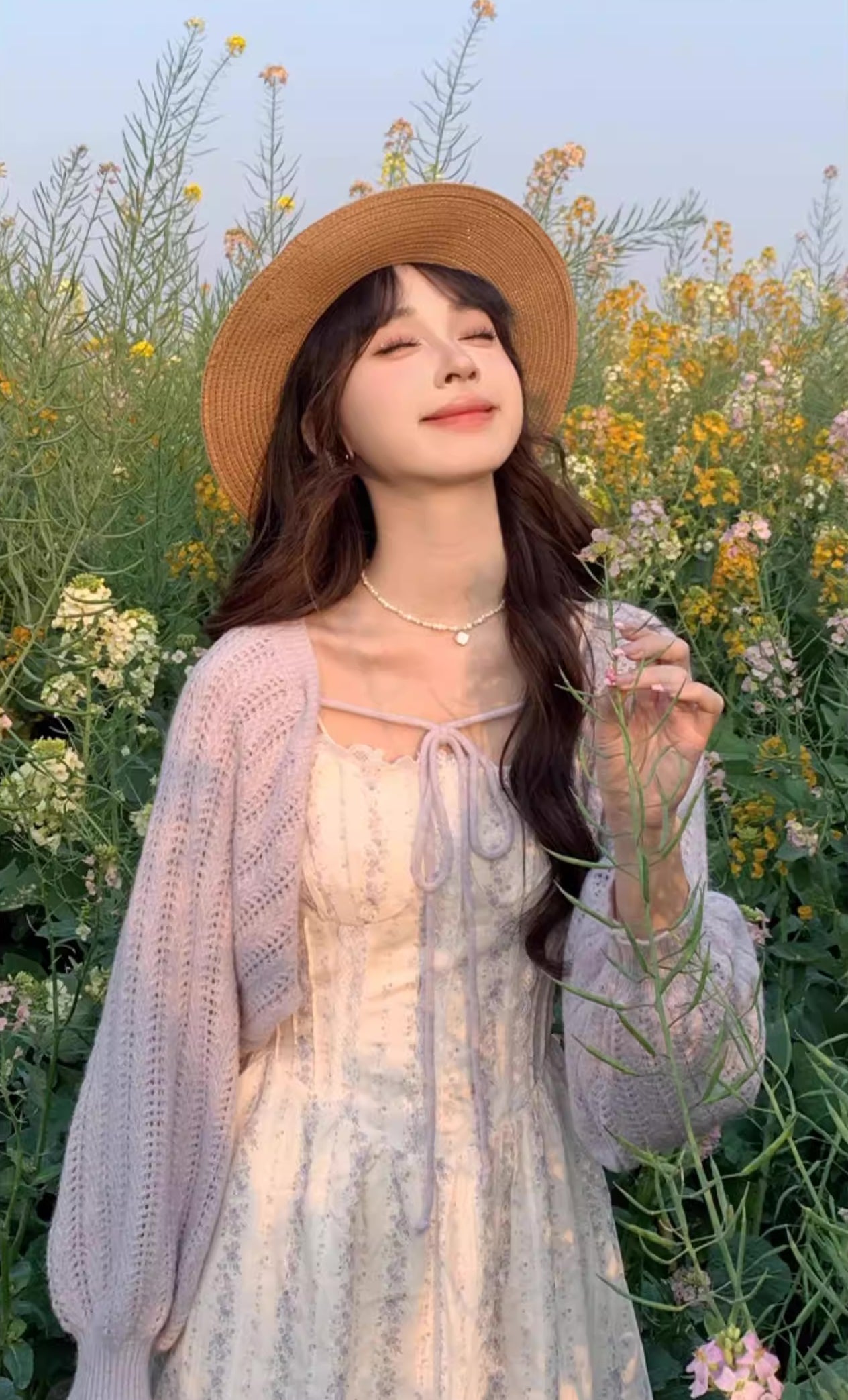 Ditsy Floral Stripe Cami Dress & Sweater (2 Colors)