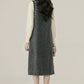 Bunny Tail Sleeveless Sweater Dress (Gray)