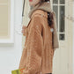 Fall Florals Polo Button Cardigan (Orange)