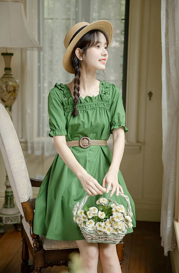 Forest Fairy Shift Dress (Green)