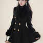 Fuzzy Mini Coat Dress (Black)