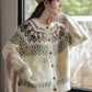 Fair Isle Cardigan (Cream)