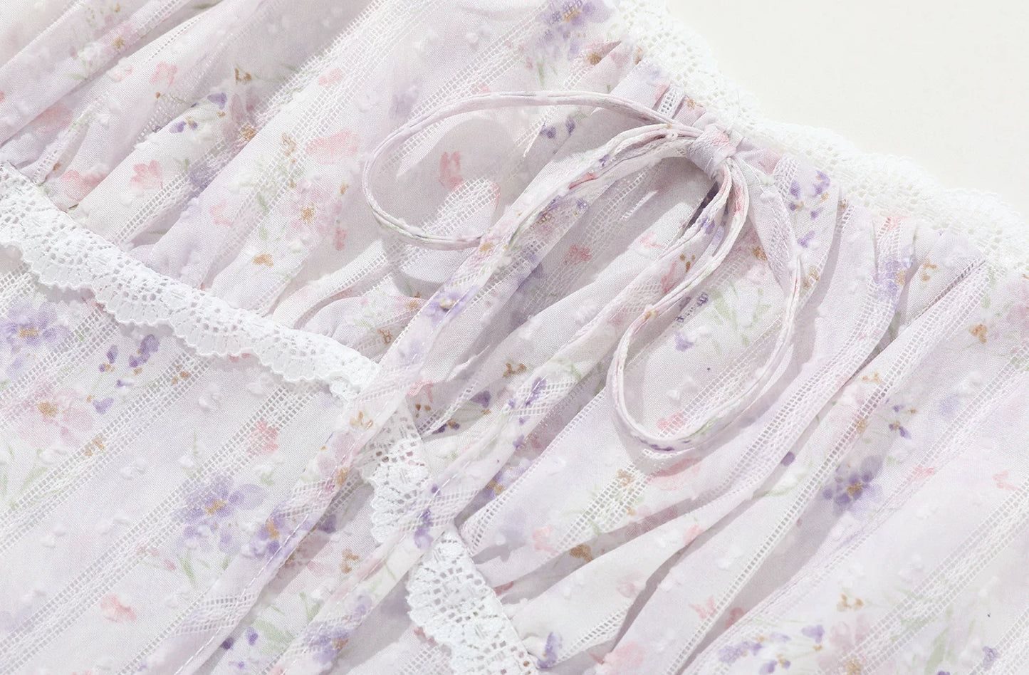 Iris Floral Lace Midi Cami Dress & Cardigan (Purple)