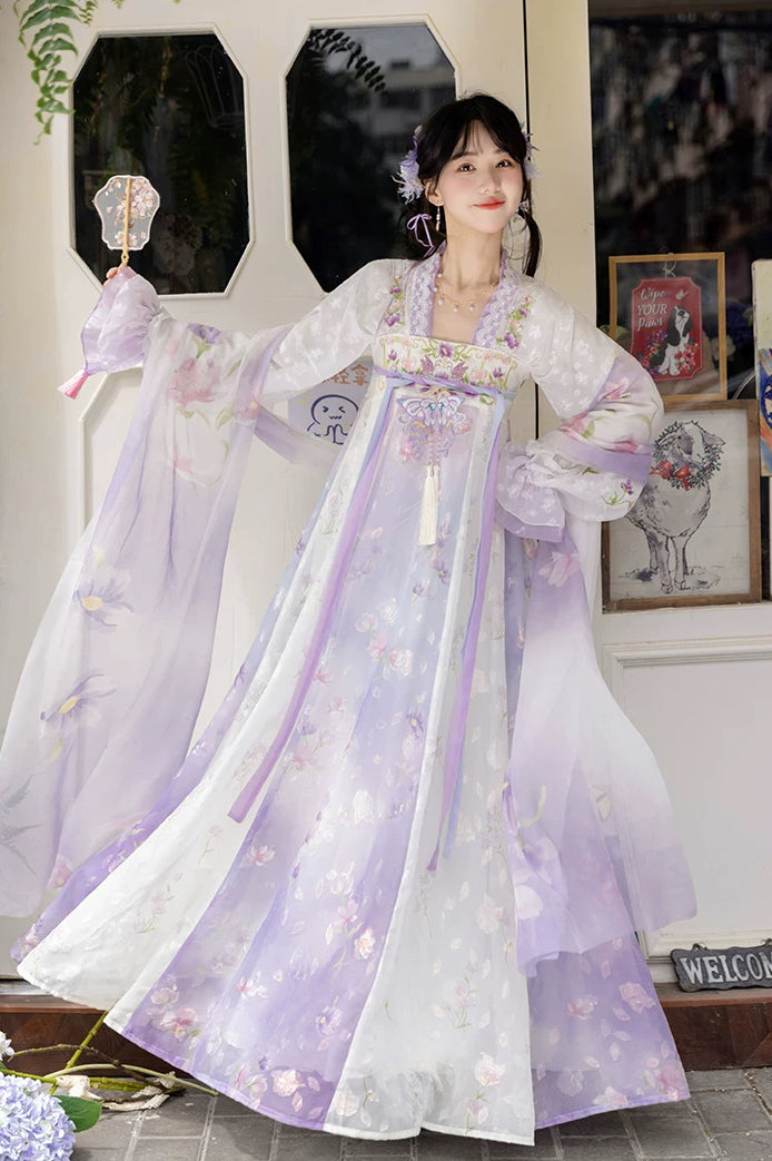 Butterfly Wings Qixiong Ruqun Set (Purple)