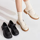 Flower Buckle Mary Jane Shoes (2 Colors)