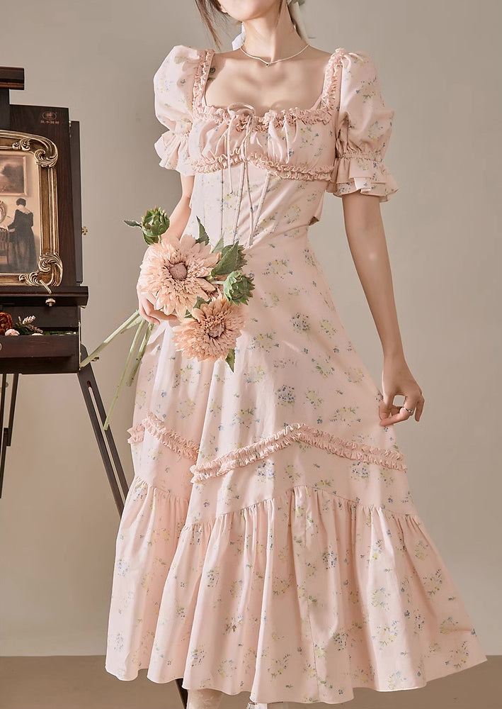 Afternoon Tea Floral Dress (Pink)