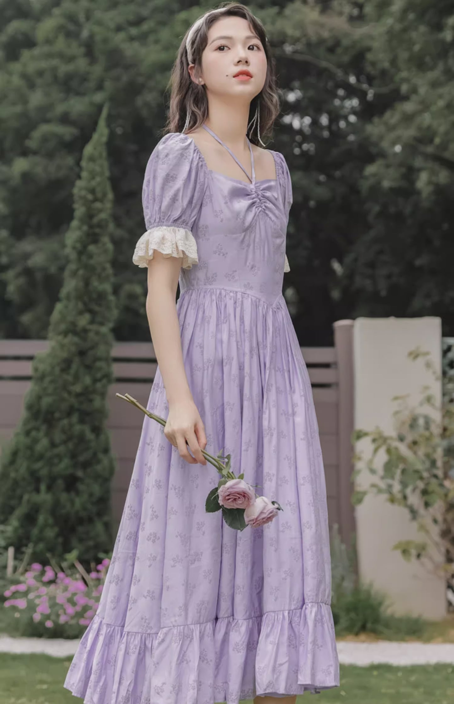 Tangled Twine Midi Dress (Lavender)