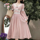 Rose Fairy Midi Dress (Pink)