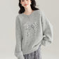 Sequin Bow Sweater (Grey)