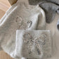 Sequin Bow Sweater (Grey)