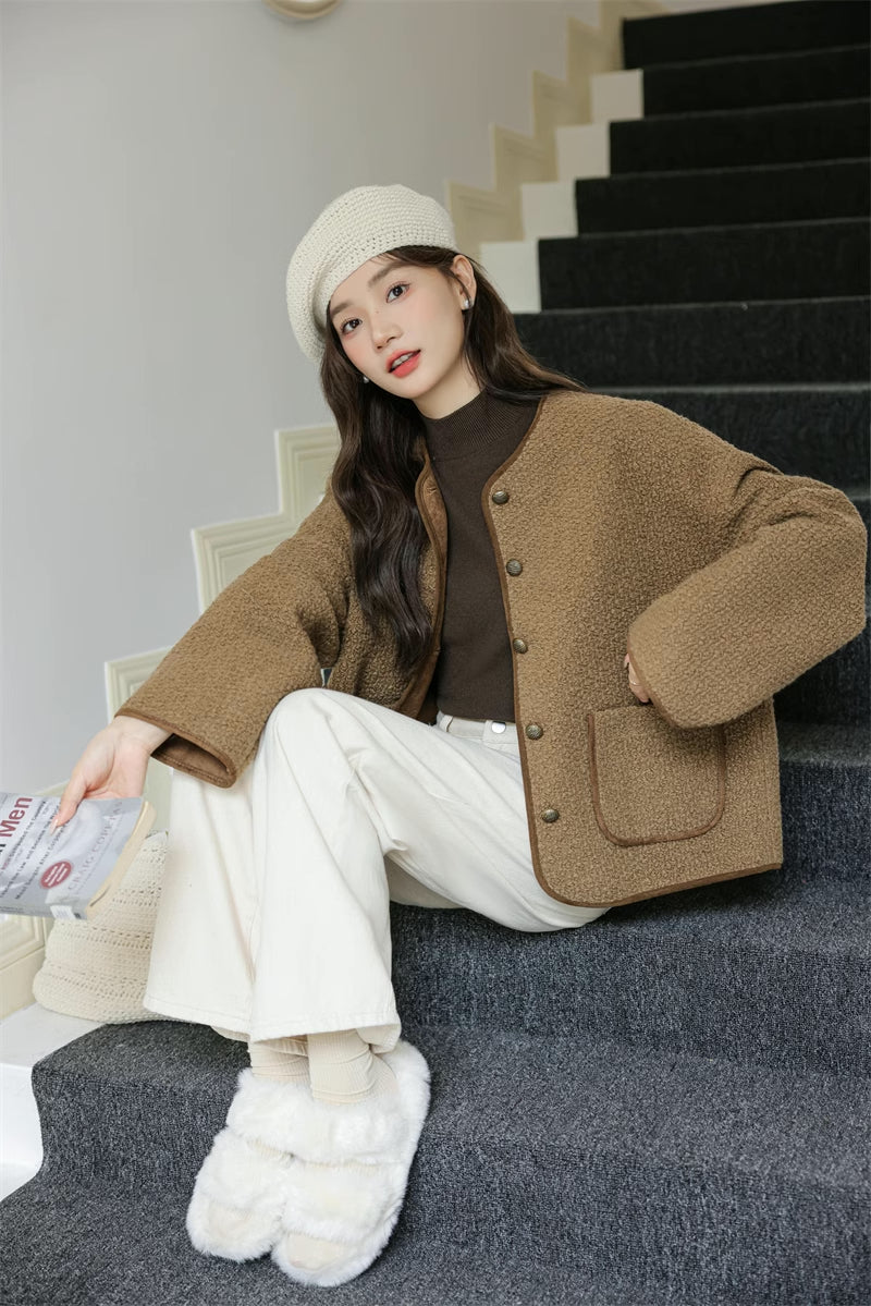 Boucle Knit Jacket (2 Colors)