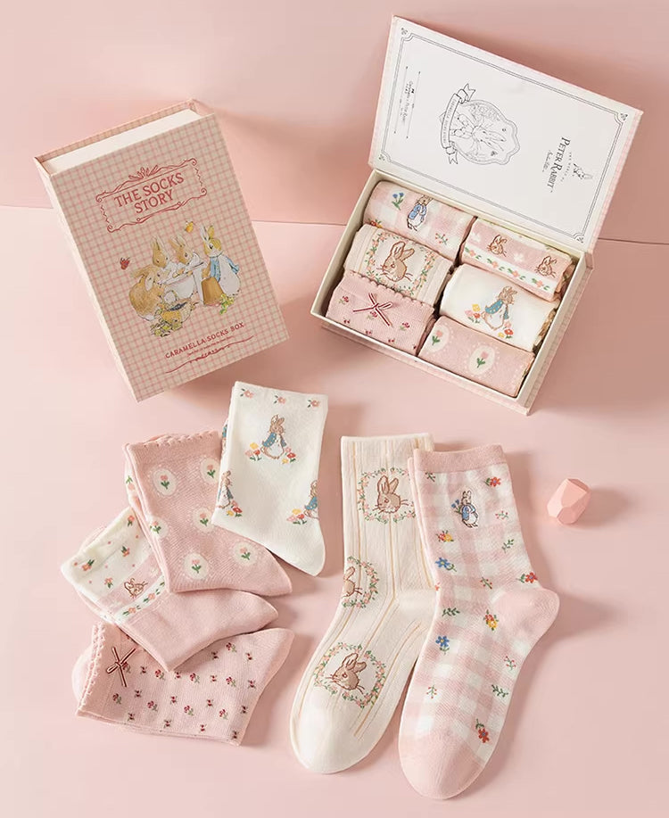 Peter Rabbit Socks Gift Box (Pink)