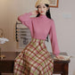 Strawberry Matcha Sweater & Midi Skirt Set (Pink/Green)