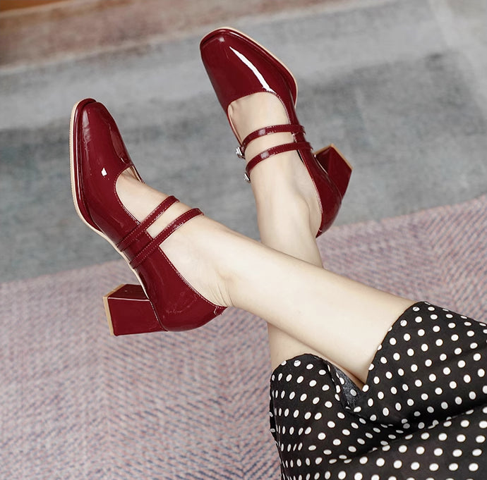 Two tone outlet mary jane pumps