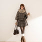 Library Plaid Capelet & Mini Skirt Set (Grey)