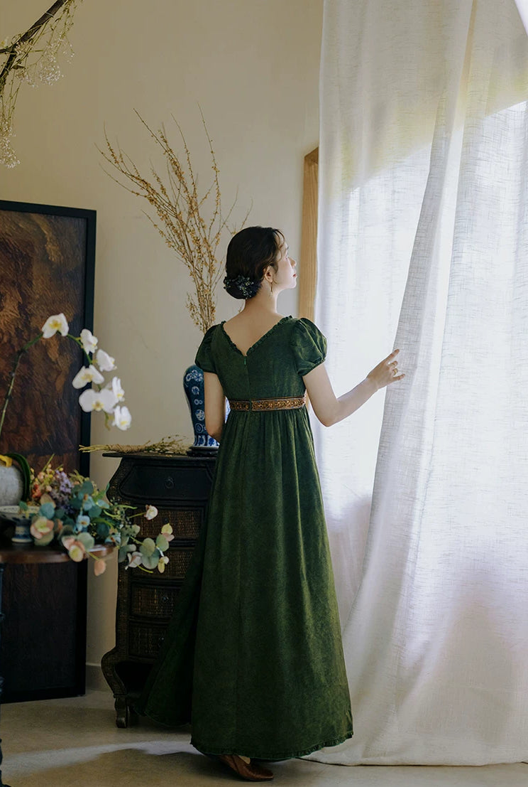 Ivy Regency Maxi Dress (Deep Olive)