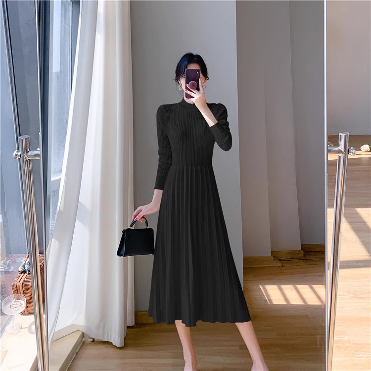 Ribbed Knit Sweater Midi Dress (3 Colors)