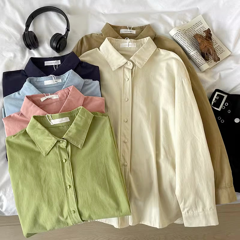 Boyfriend Button Up Shirt (6 Colors)