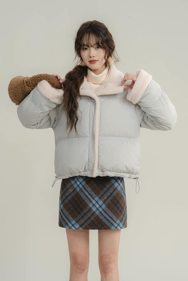 Sherpa Cropped Puffer Jacket (5 Colors)