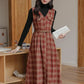 Ginger Plaid Pinafore Midi Dress (2 Colors)