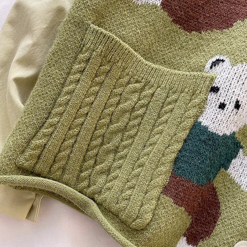 Playful Bears Vest (Green)