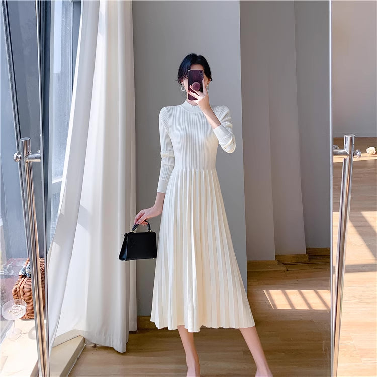 Ribbed Knit Sweater Midi Dress (3 Colors)