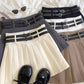 Double Belted Pleated Mini Skirt (5 Colors)