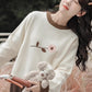 Waffle Knit Flower Sweater (2 Colors)