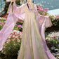 Wisteria Qixiong Ruqun Set (Green/Purple)
