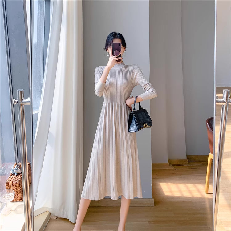 Ribbed Knit Sweater Midi Dress (3 Colors)