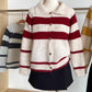 Varsity Stripe Collared Cardigan (3 Colors)