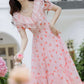 Strawberry Girl Midi Dress (Pink)