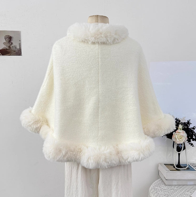 Fuzzy Faux Fur Capelet ( 4Colors)