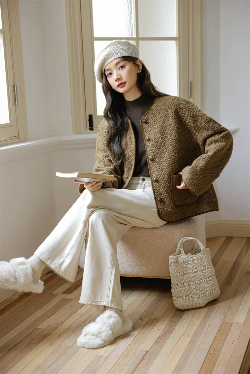 Boucle Knit Jacket (2 Colors)