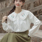 Tulip Collar Blouse (White)