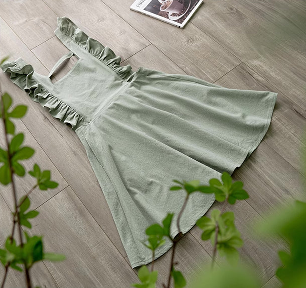 Frilly Mini Apron (Green)