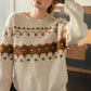 Cinnamon Fair Isle Sweater (Cream)