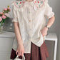 Butterfly Garden Embroidered Blouse (2 Colors)
