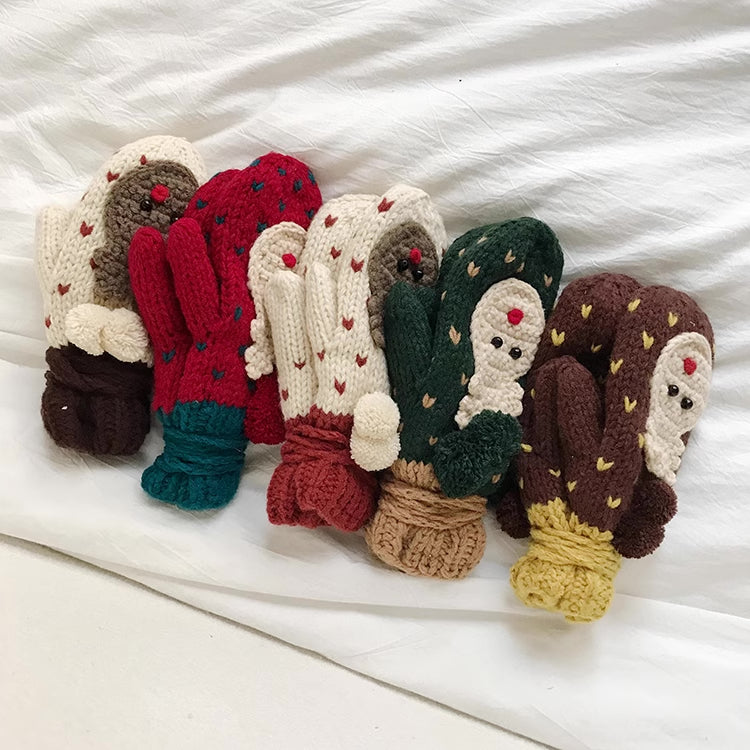 Reindeer Crochet Mittens (10 Colors)