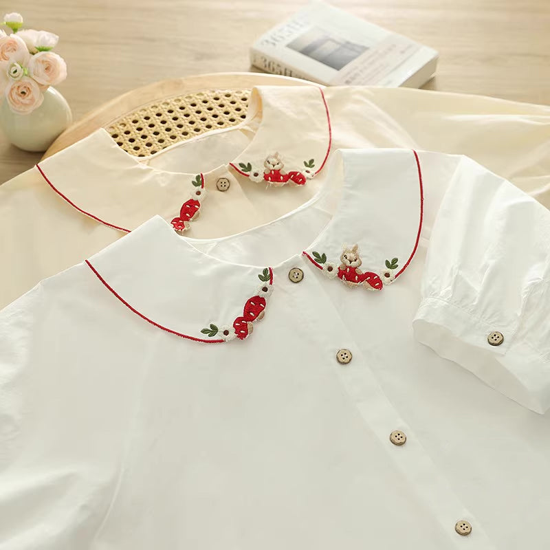 Mushroom Squirrel Blouse (2 Colors)