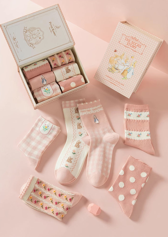 Peter Rabbit Socks Gift Box (Pink)