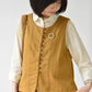Looped Up Button Vest (Mustard Yellow)