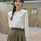 Tulip Collar Blouse (White)